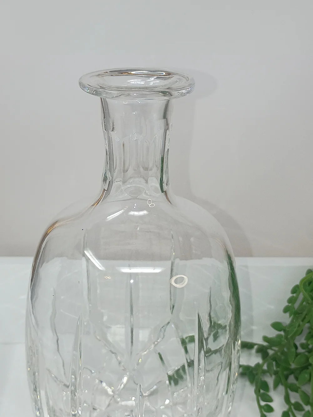 Clear Glass Cut Crystal Decorative Vase - Home Accents